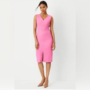 Ann Taylor Sheath V-neck Dress, 6
